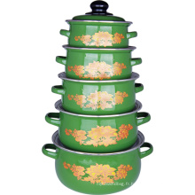 Pot d&#39;émail Casserole Pot / 5 PCS Cookware Set